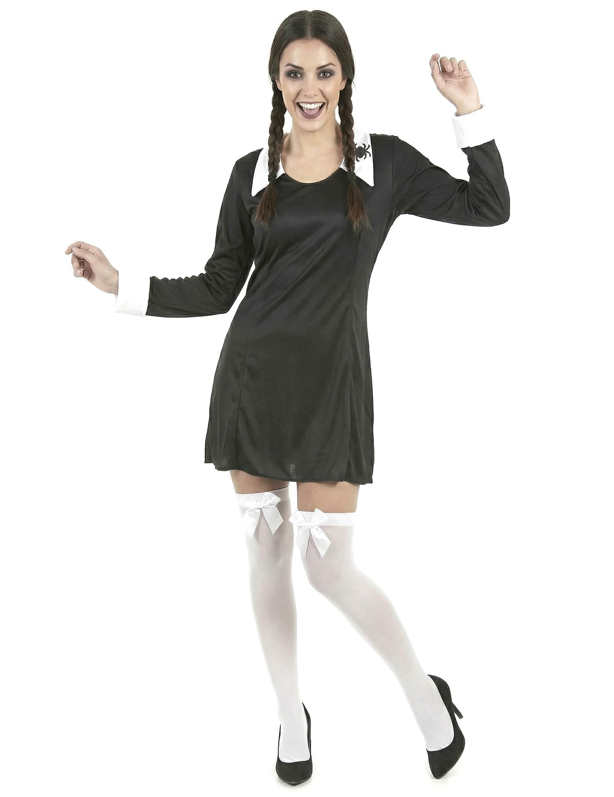 Vedere din față a costumului de eleve pentru halloween pentru femeie