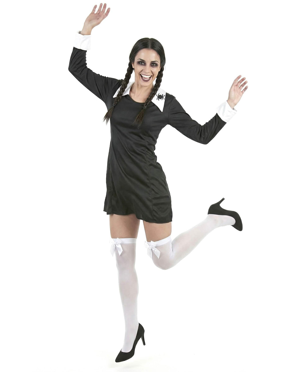 Pus în scenă a costumului de școlăriță halloween pentru femeie