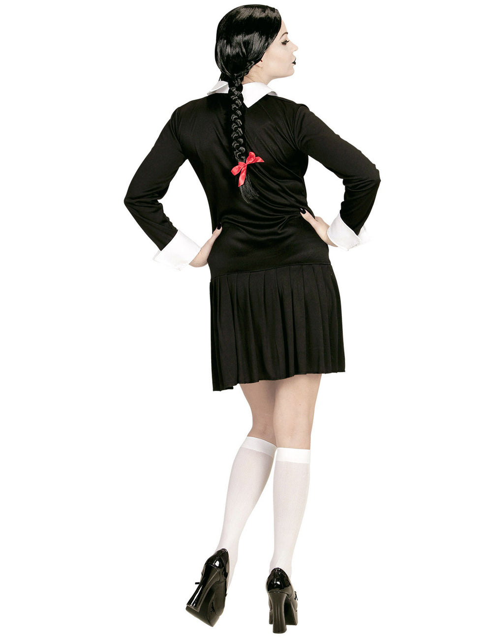 Vue de dos du déguisement écolière gothique