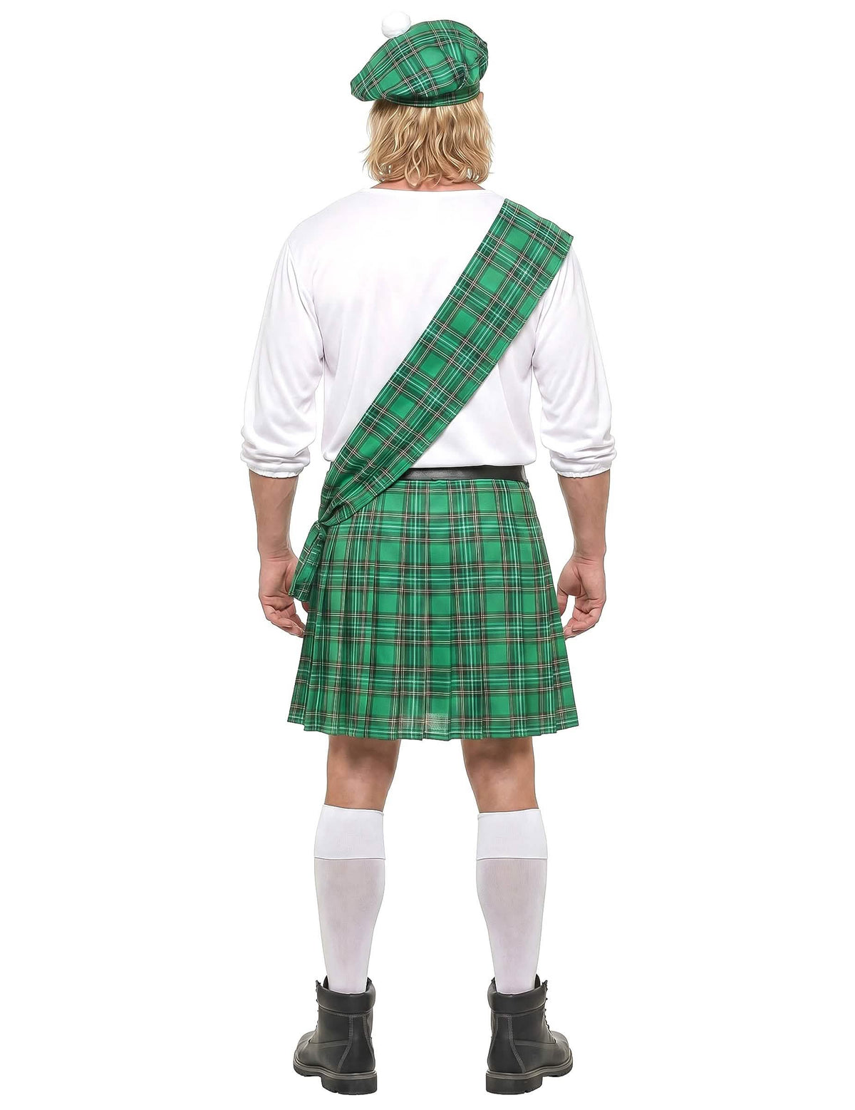Deghizare scoțiană verde și alb