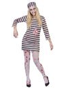Costum înfricoșător prizonier zombie femeie