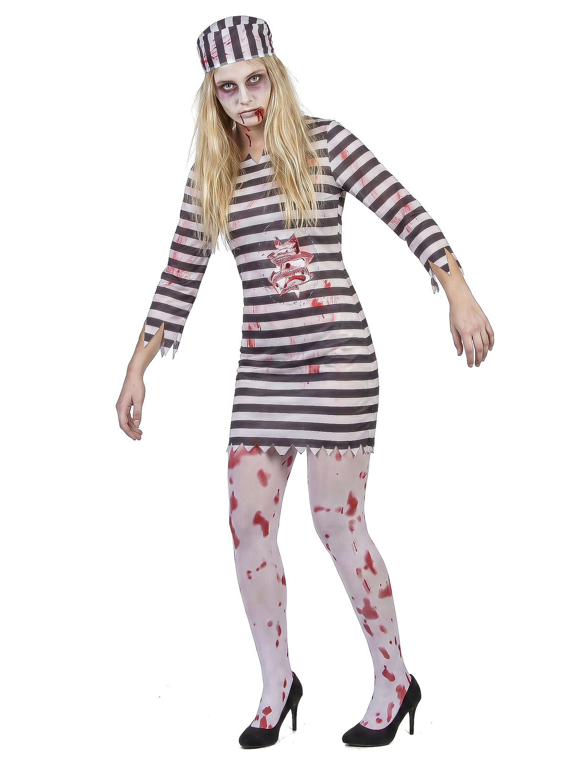 Costum înfricoșător prizonier zombie femeie