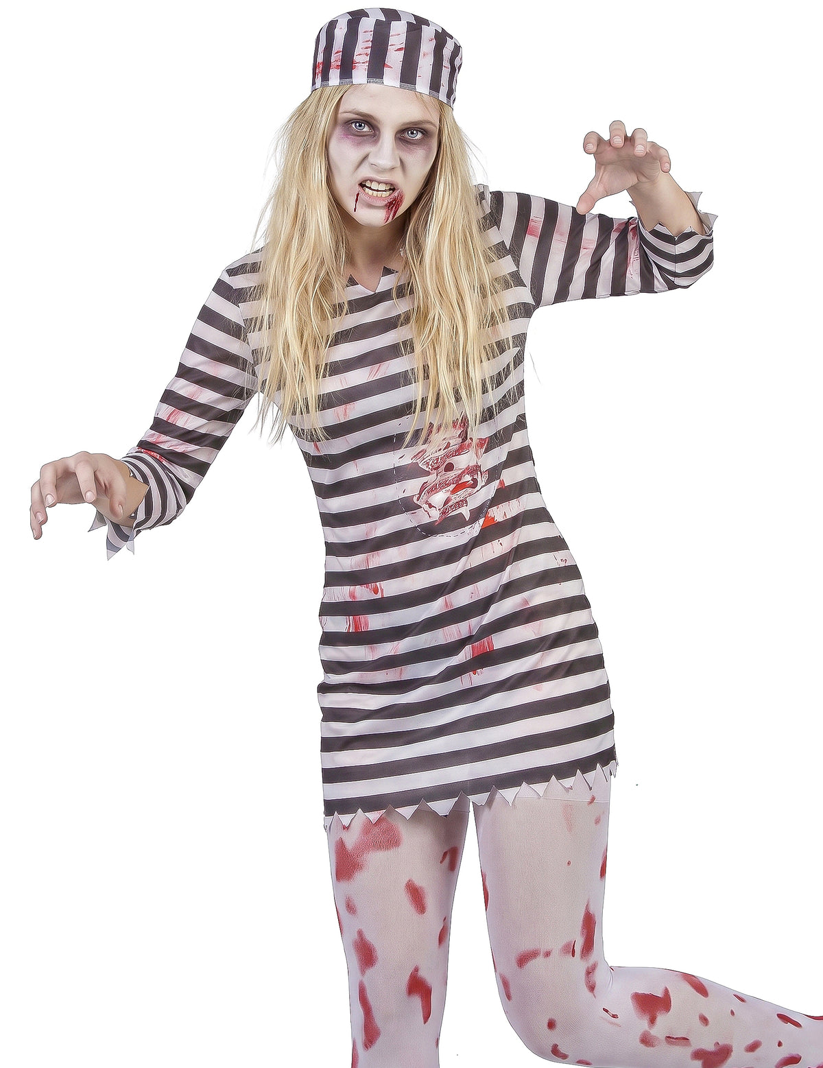 Costum înfricoșător prizonier zombie femeie