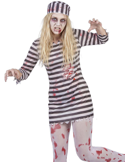 Costum înfricoșător prizonier zombie femeie