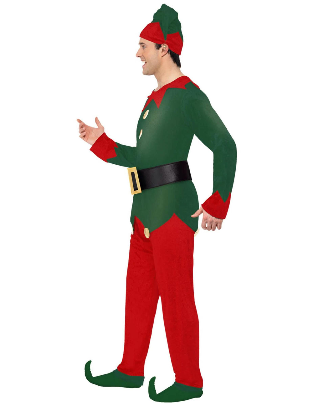 Vedere din profil a costumului de elf bicolor