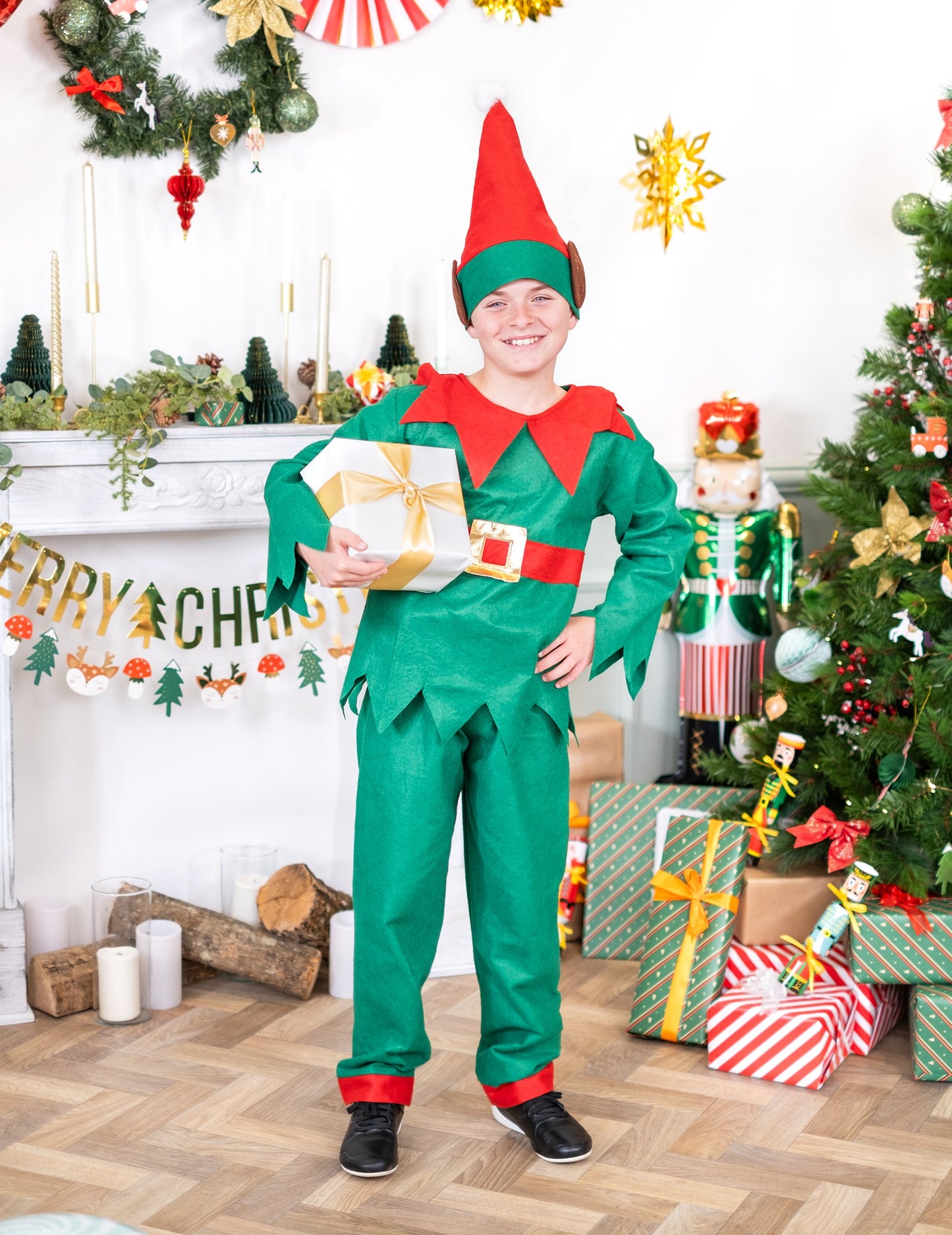 Costum elf de Crăciun pentru copii