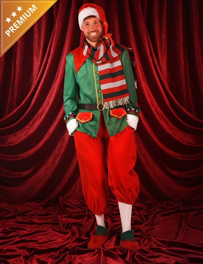 Costum de elf de Crăciun deluxe pentru bărbat
