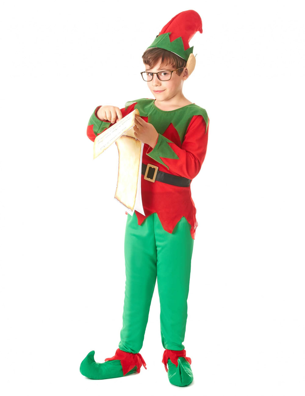 Vedere din față cu accesoriu pentru costumul de elf
