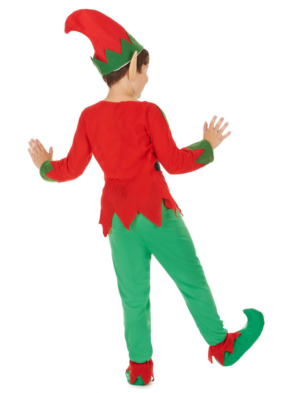 Vedere din spate a costumului de elf pentru băiat