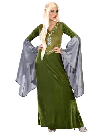 Costum de elf verde pentru femei