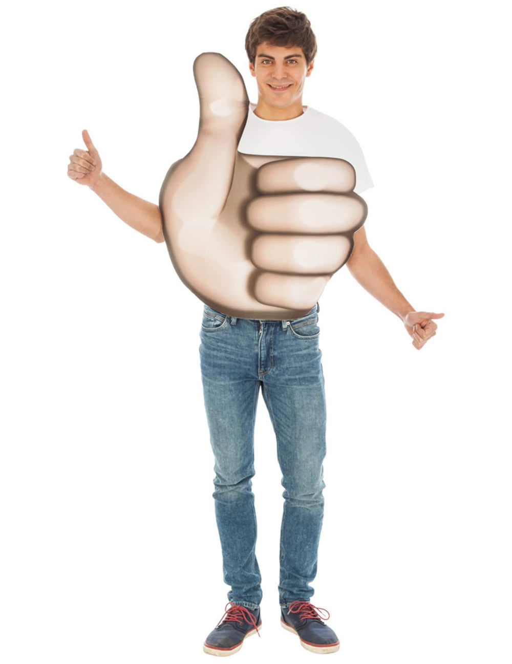 Costum Emoji degetul mare™ pentru adult bej
