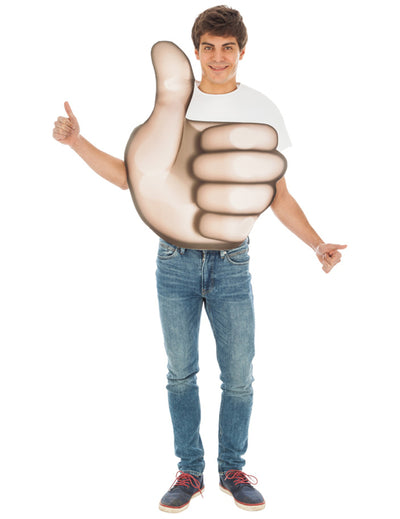 Déguisement Emoji pouce™ pour adulte beige