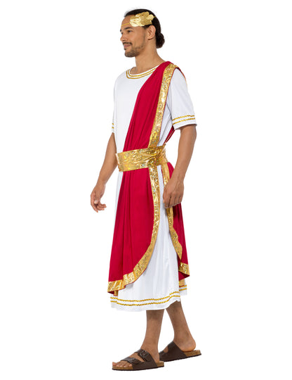 Vue de profil du déguisement empereur Romain pour homme