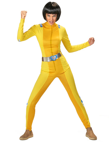 Costum total de spioni galben Alex pentru femei