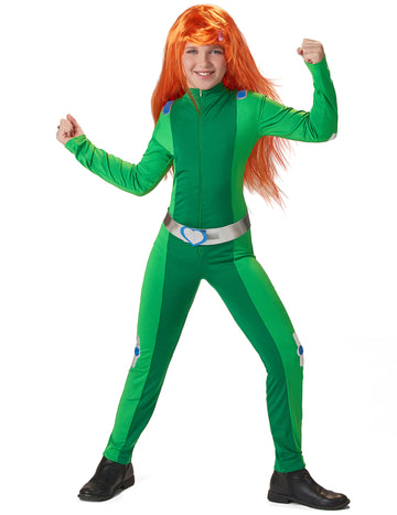 Costum total spion Green Sam pentru fete
