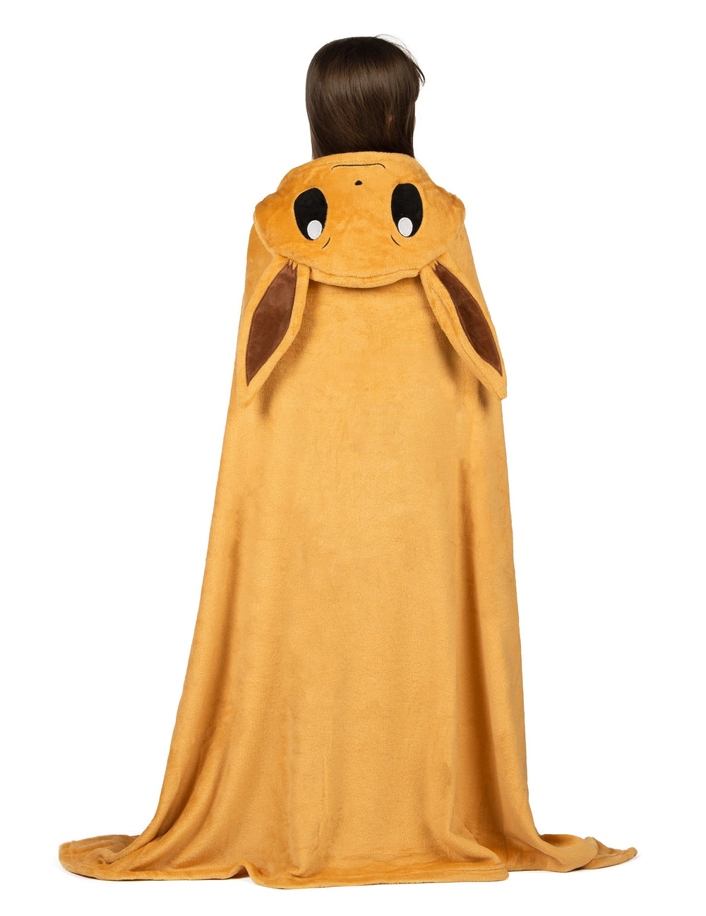 Vue de dos du déguisement plaid polaire à capuche Évoli Pokémon™