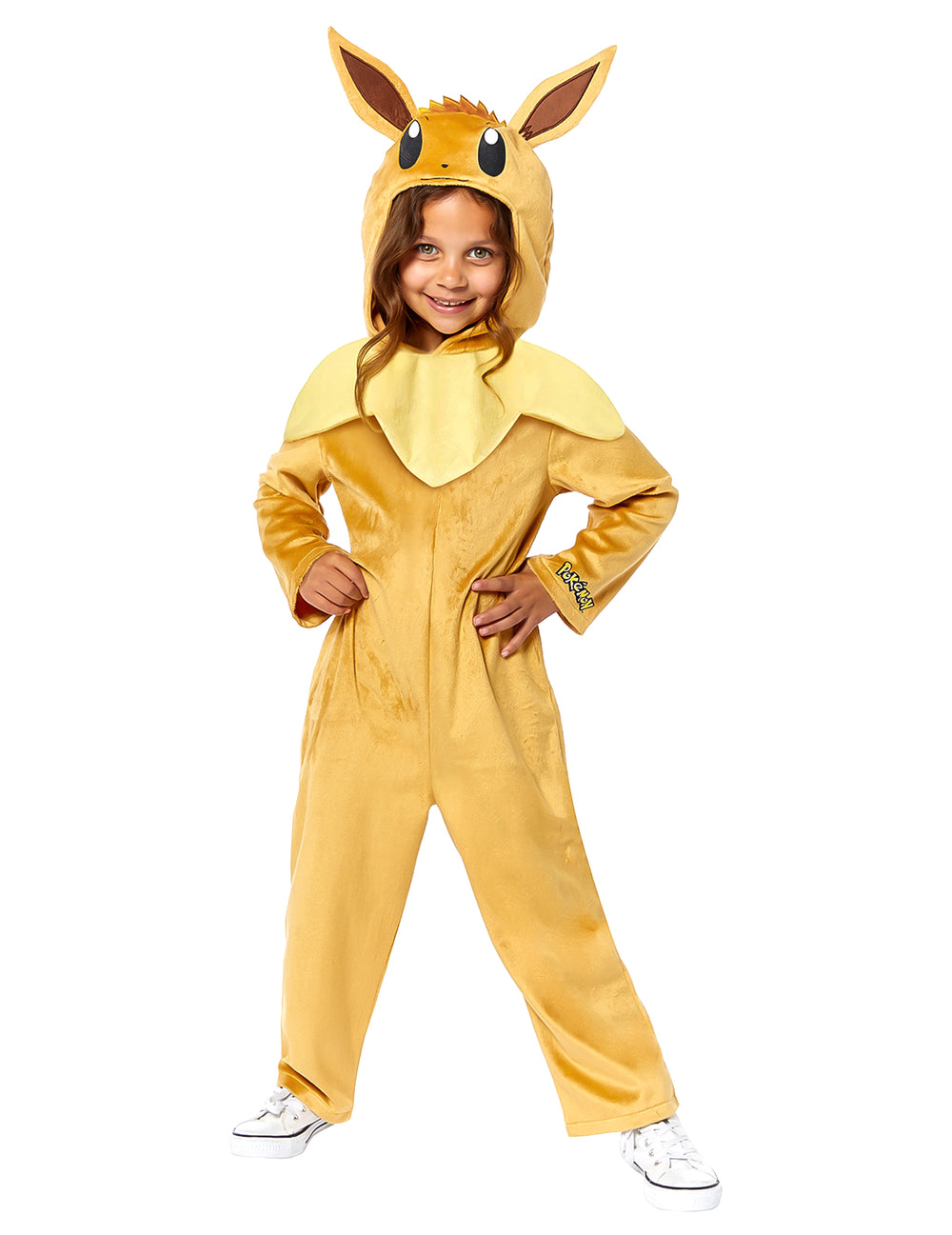 Déguisement Evoli Pokémon™ pour enfant marron et jaune avec capuche à oreilles