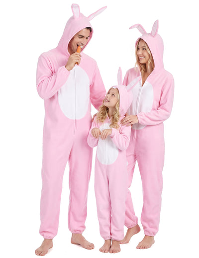 Déguisement famille lapin rose