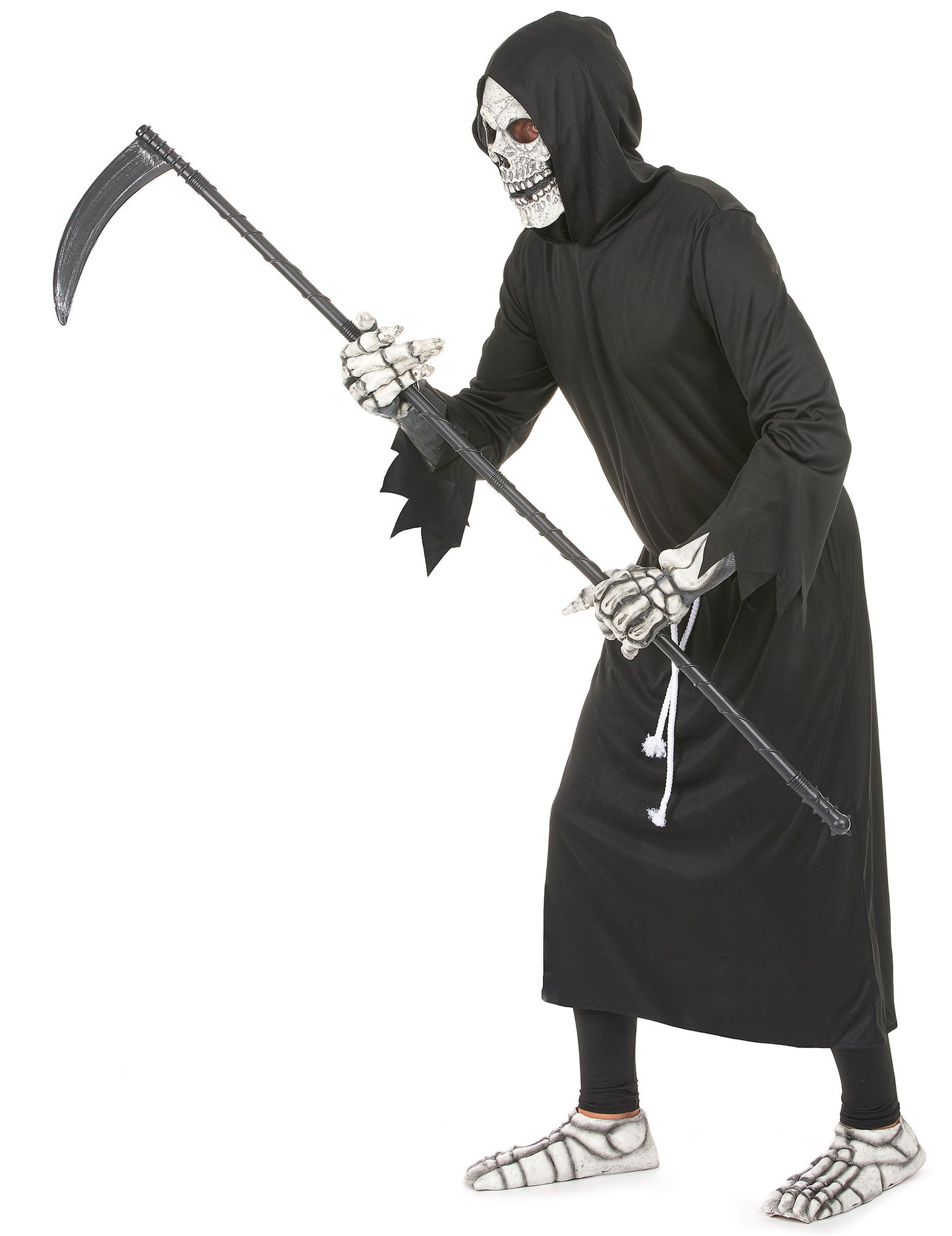 Vue de profil du déguisement faucheur des ténèbres