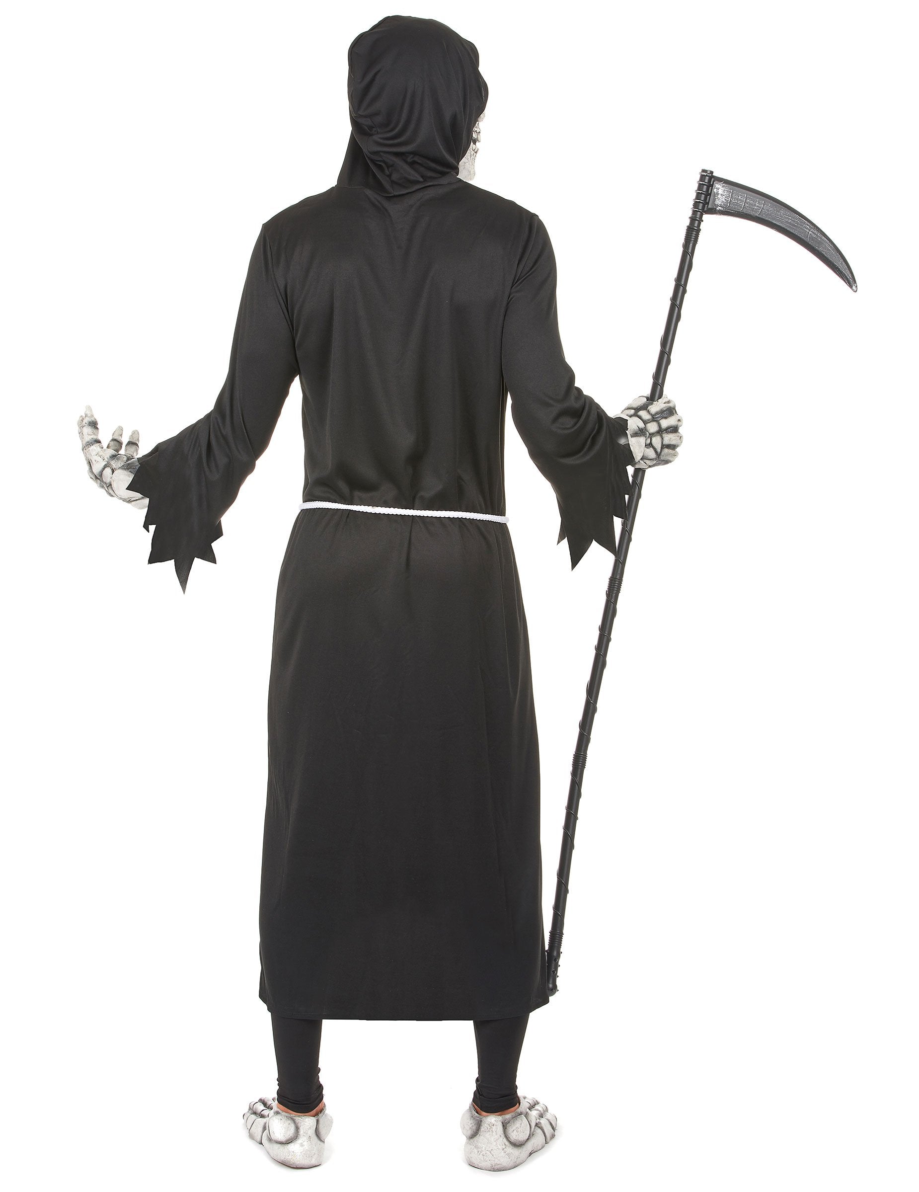 Vue de dos du déguisement faucheur des ténèbres