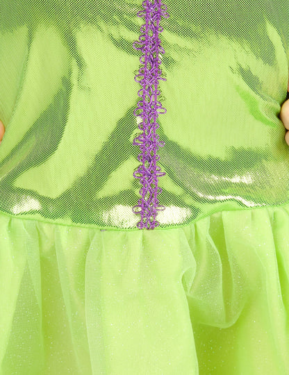 Détail de la broderie violette du déguisement Fée Clochette™ classique