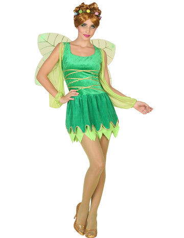 Femeie sexy cu costum de zână verde