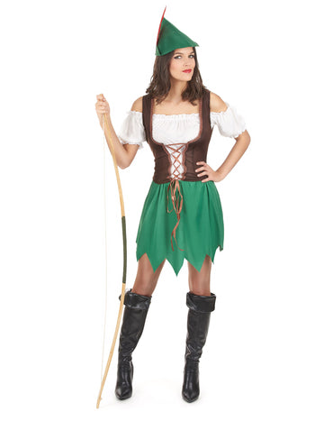 Costum de femeie cu pădure verde