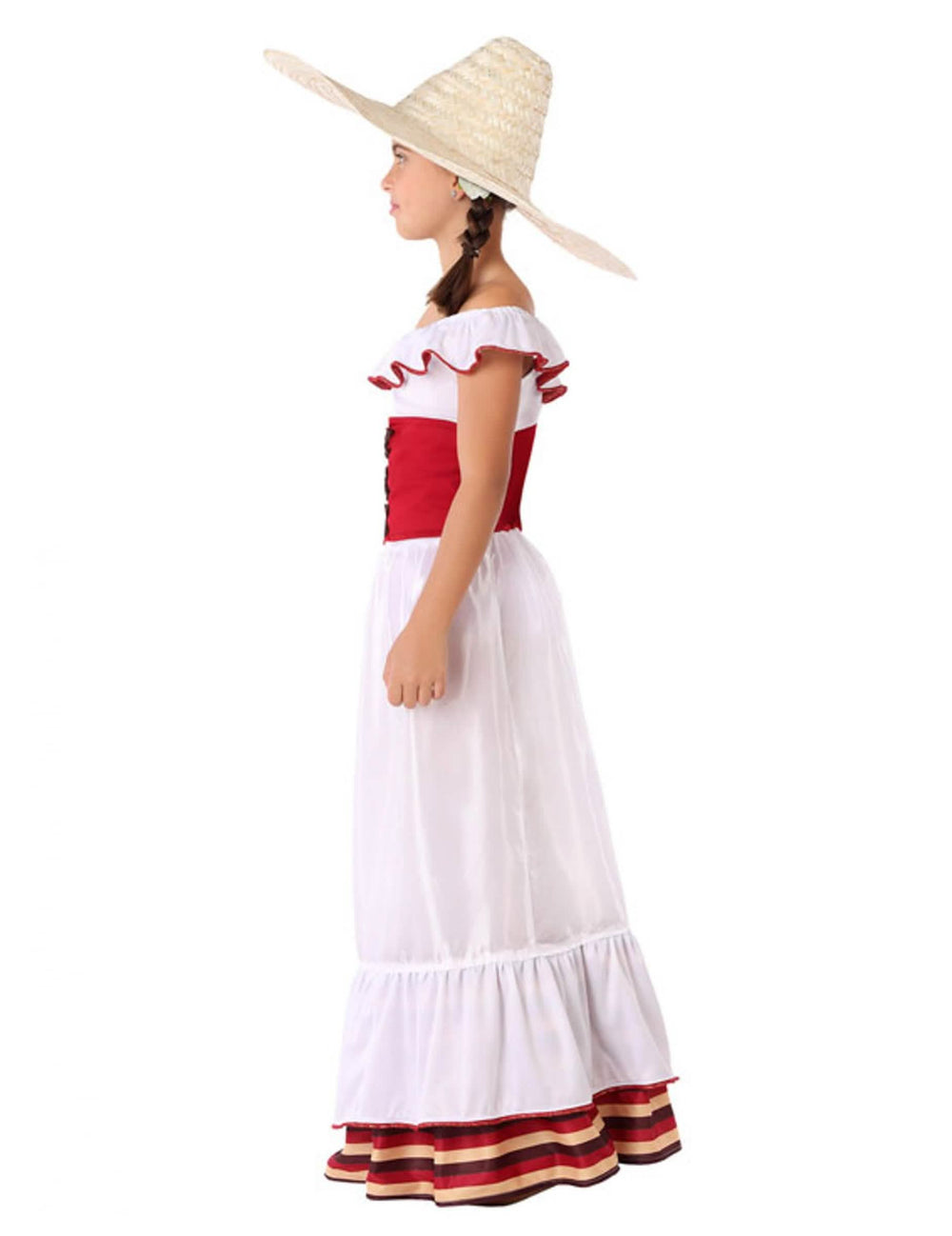 Vedere din profil a costumului de mexicană pentru fată