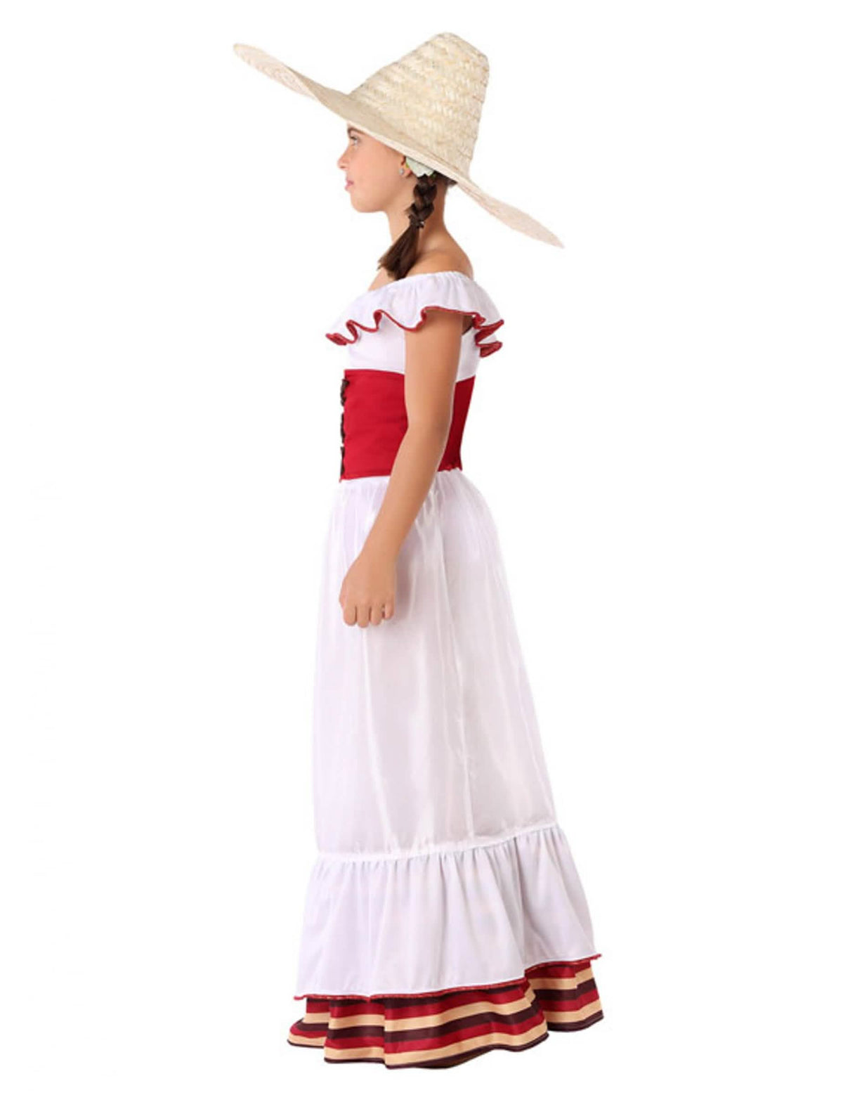 Vedere din profil a costumului de mexicană pentru fată