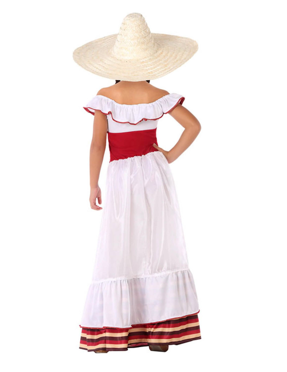 Vedere din spate a costumului de mexicană pentru fată