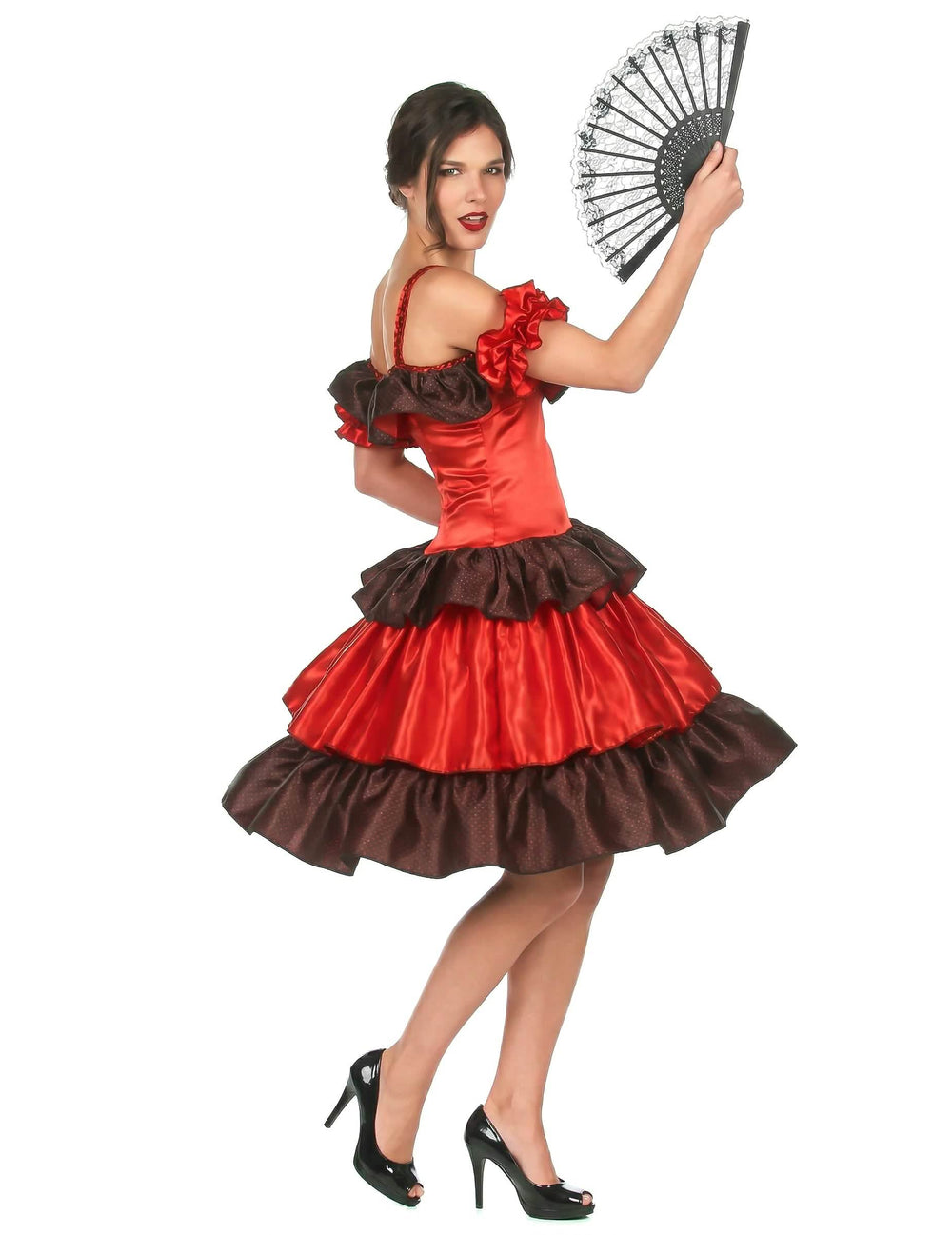 Vedere din profil a costumului flamenco