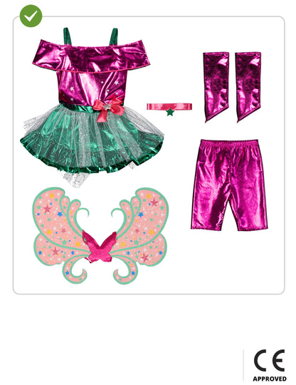 Costum Flora Winx pentru fete