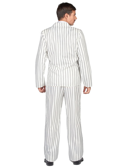 Costum gangster alb pentru bărbați