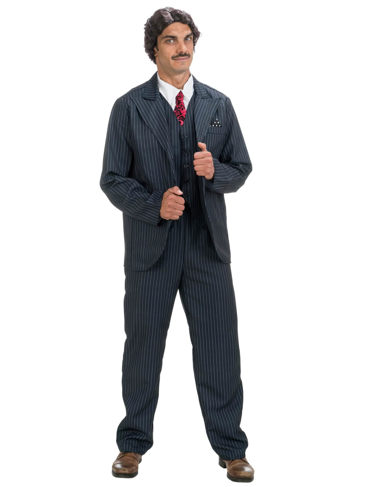 Déguisement Gomez Addams Wednesday™ pour adulte noir à rayures blanches
