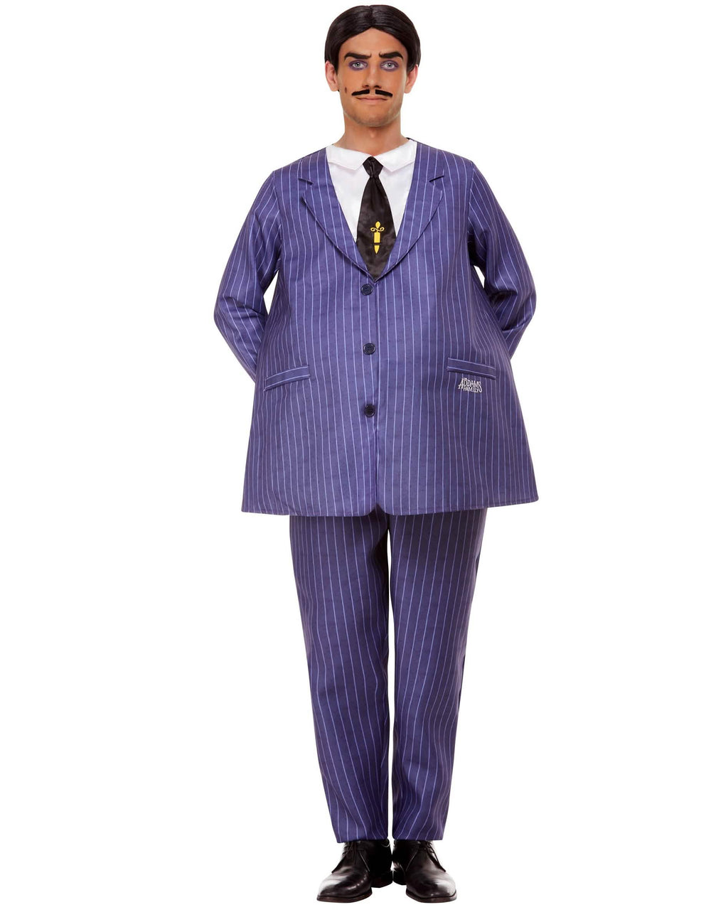 Costum Gomez Familia Addams™ pentru adult mov cu dungi albe
