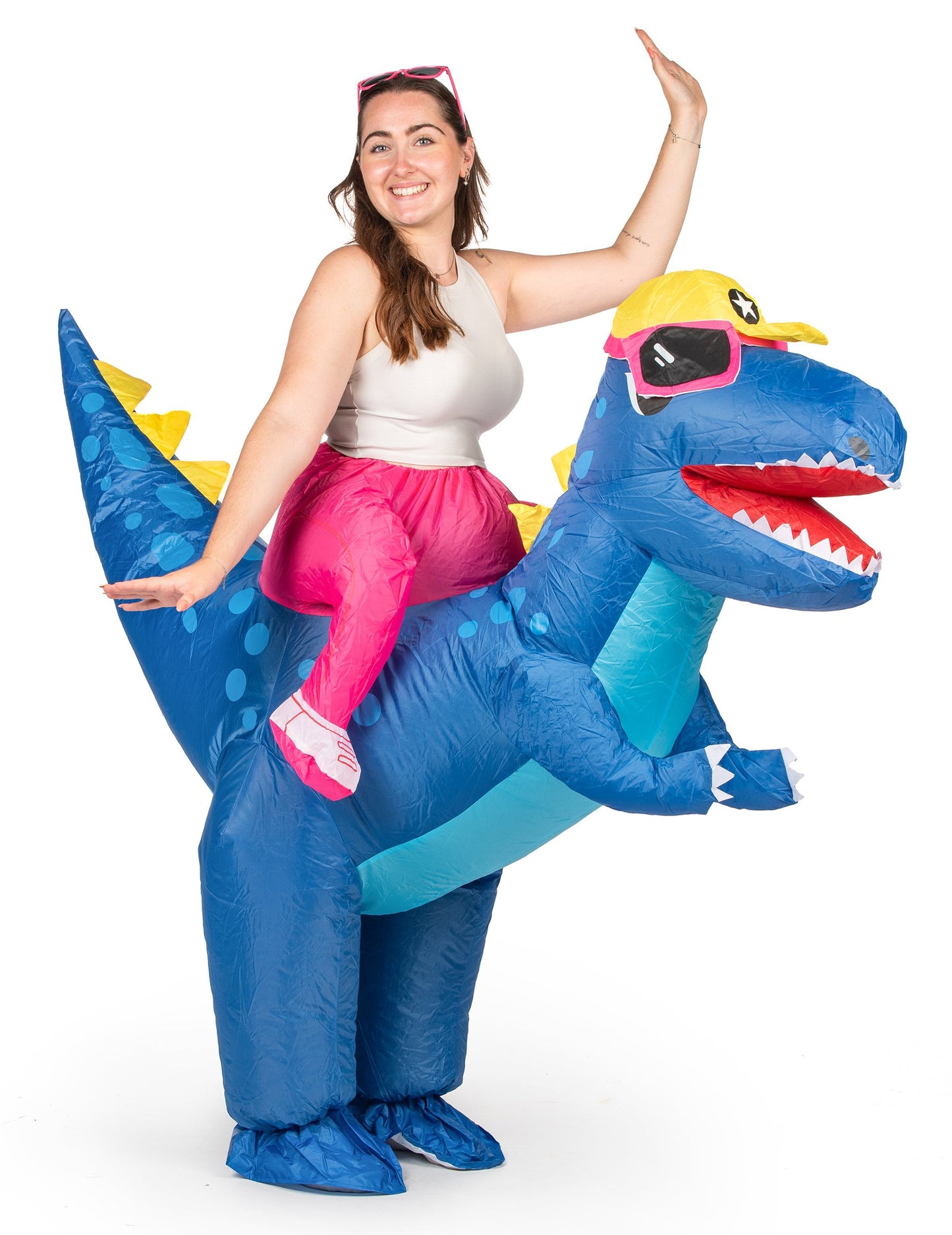 Deghizare gonflabilă pe dinozaurul adult