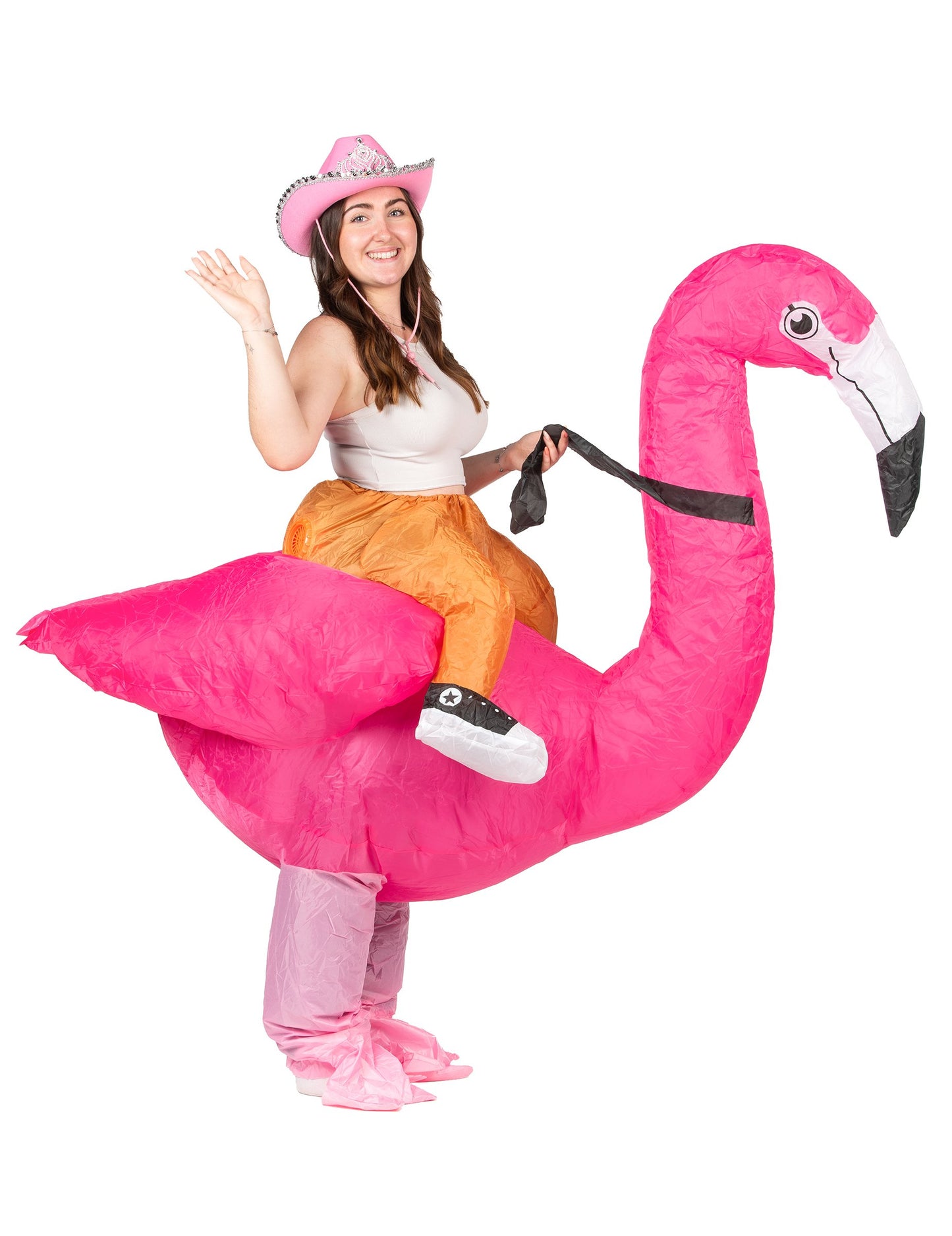 Flamingo pentru adulți deghizare gonflabilă