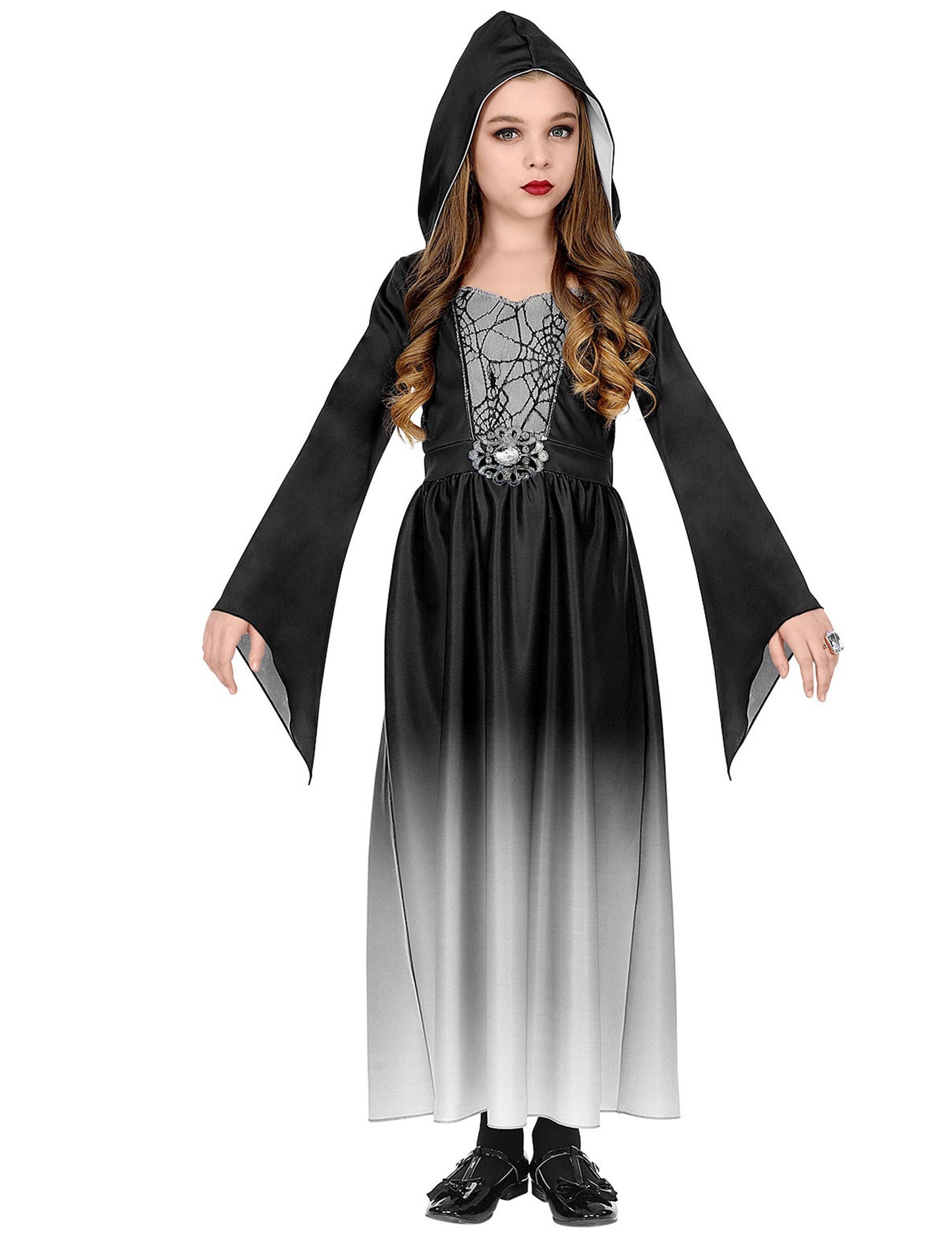 Costum alb al fetei vampirului alb