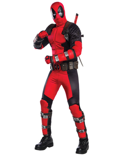 Costum mare heritage Deadpool pentru adult, roșu și negru