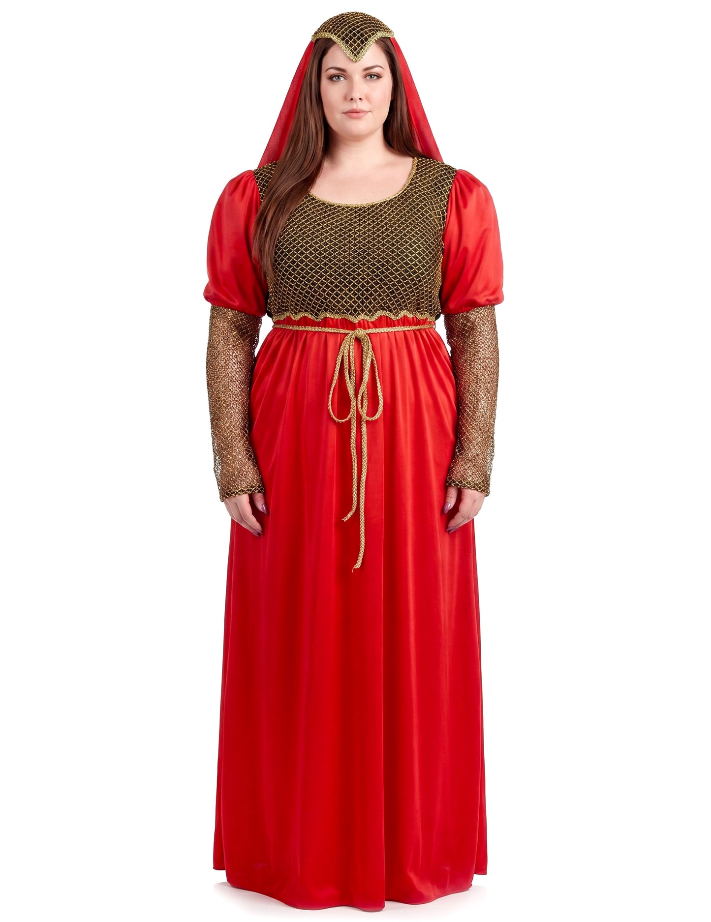 Déguisement grande taille médiéval rouge femme