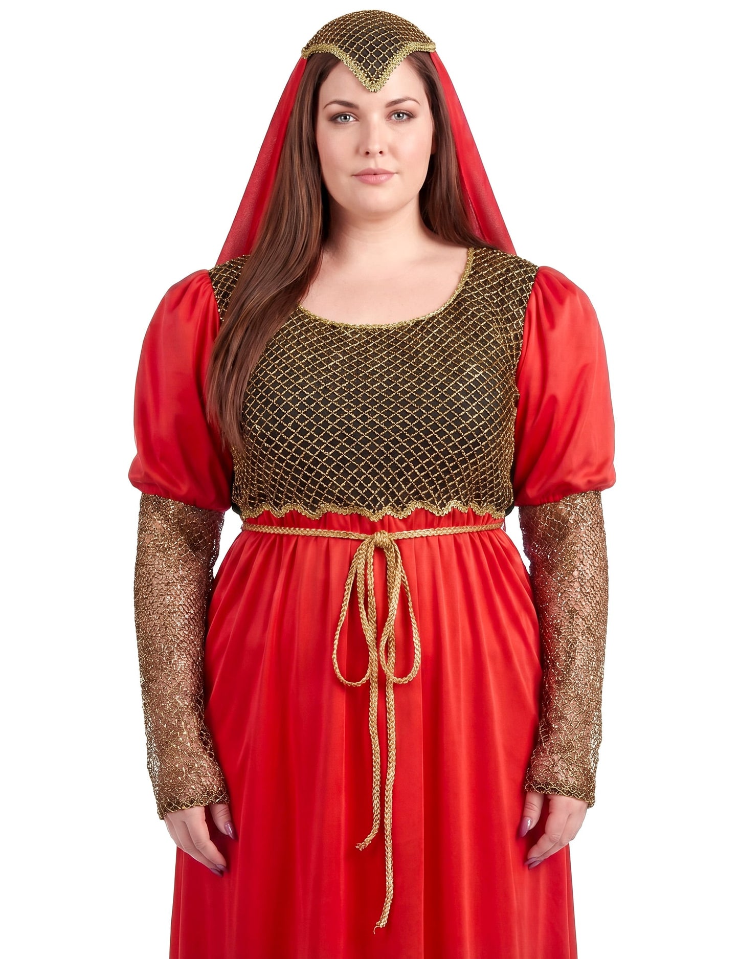 Déguisement grande taille médiéval rouge femme