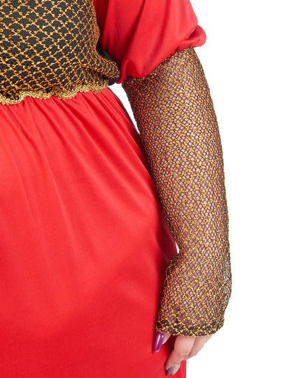 Déguisement grande taille médiéval rouge femme