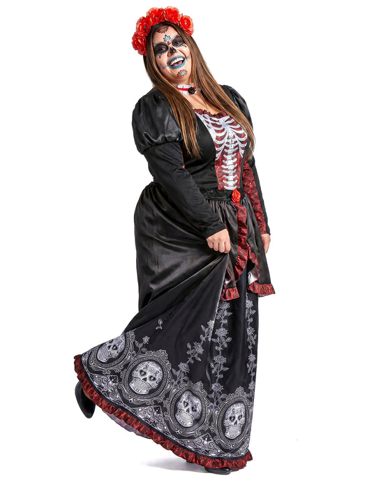 Costum mare de talie Rochie lungă de femeie din Los Muertos