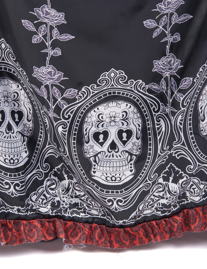 Déguisement grande taille robe longue Dia de los muertos femme