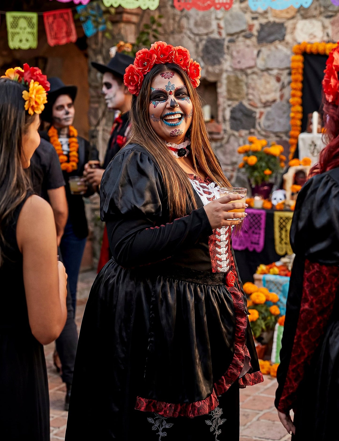 Costum mare de talie Rochie lungă de femeie din Los Muertos