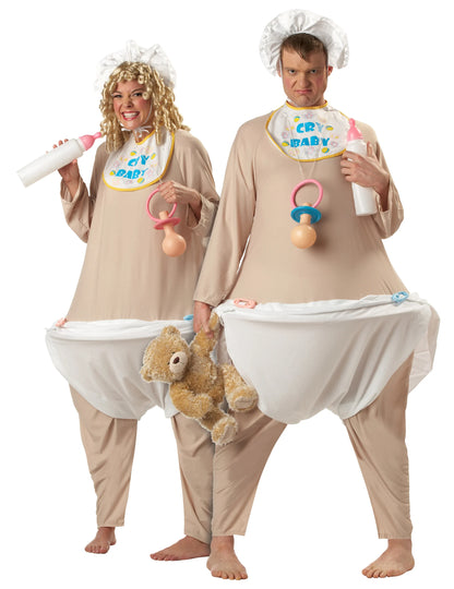 Version homme et femme du déguisement de gros bébé deluxe