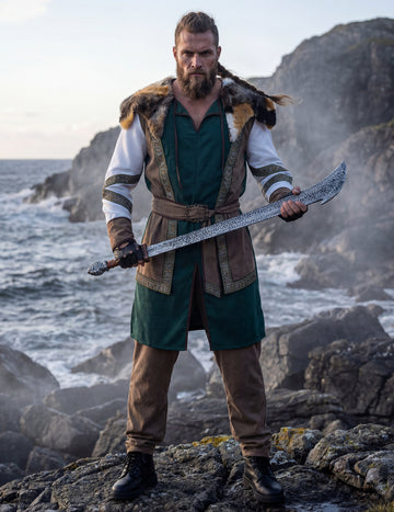 Costum de războinic viking deluxe pentru bărbat