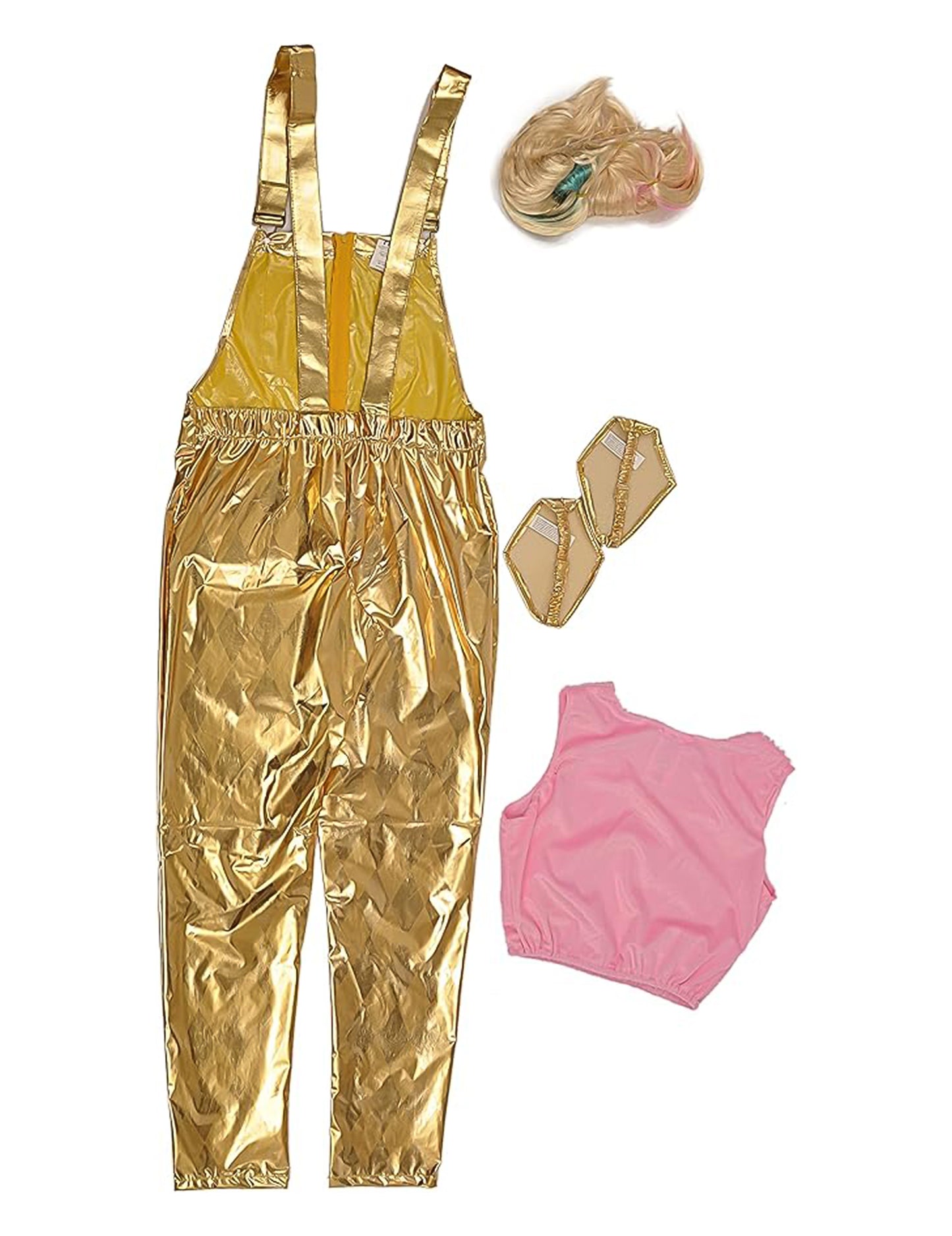 Costum cu perucă de păsări de păsări cu Harley Quinn