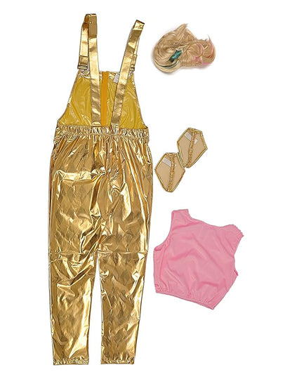 Costum cu perucă de păsări de păsări cu Harley Quinn