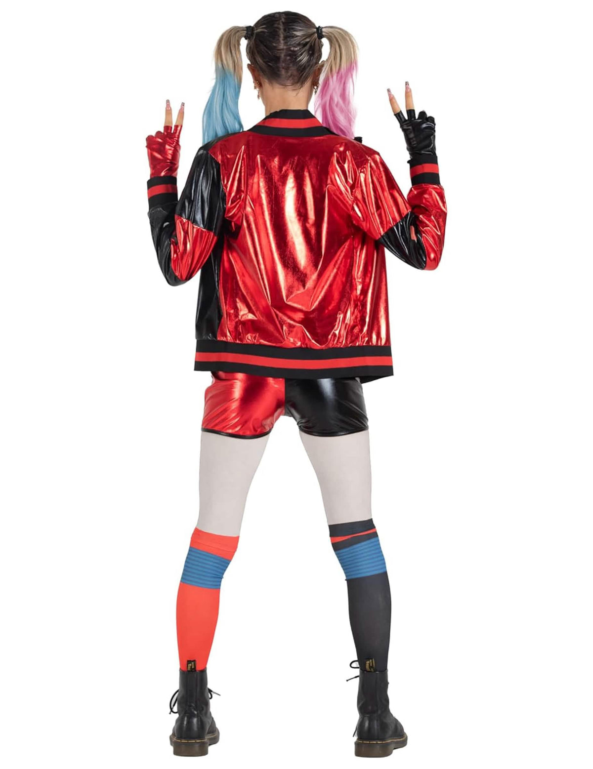 Vedere din spate a costumului Harley Quinn™ pentru fată
